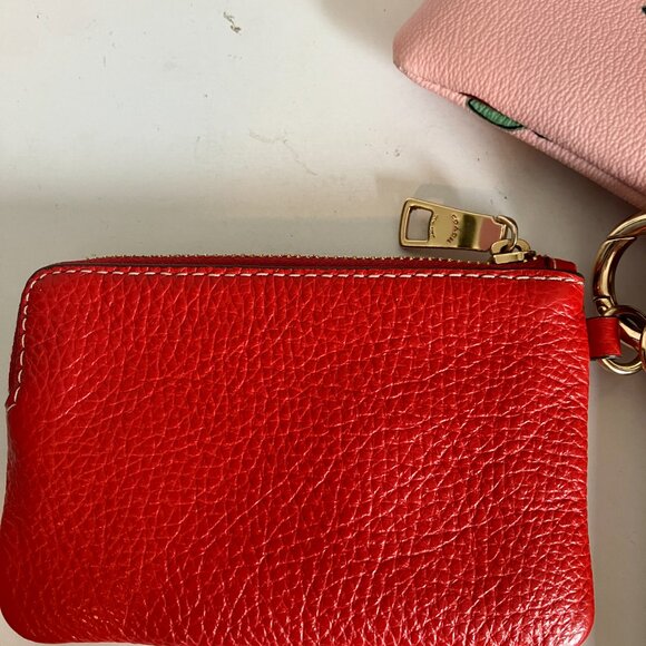 Coach Cherry, Signature Red and Pebbled Red Wallets Trio. - Picture 5 of 11